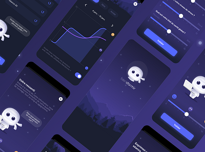 Bien Dormir app apple design illustration ios mobile app relaxing sleep ui uiux ux