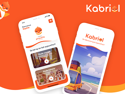 Kabriol app apple boy car child design girl illustration mobile app travel ui uiux ux young