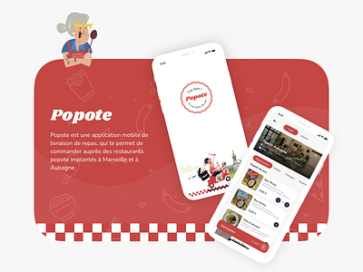 Popote app apple branding design illustration logo mobile app ui uiux ux