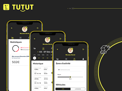 Tutut delivery design illustration logo mobile app ui uiux