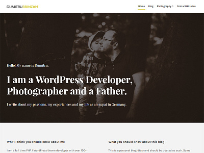 New WordPress Theme for my Personal Blog blog hero homepage personal portfolio redesign