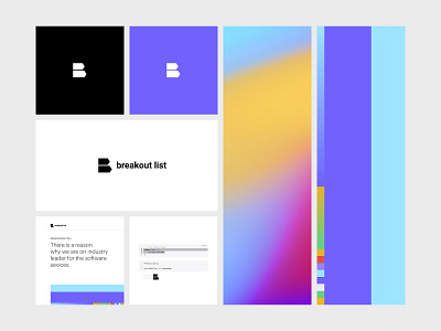 Breakout List arrow logo b logo b logo mark brand guidelines branding branding concept branding design code line coding developers gadient icon identity logo logo design logotype multi color simple startup violet