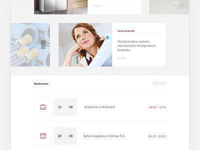 Unimax Website calendar clean design event events gallery grey heating homepage industry main page modern products slide sliders ui ux web webdesign white