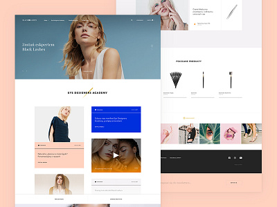 Eye Designers Academy beauty clean colors cosmetic design eye eyes fashion gradient landing page product page shop shopping cart tutorials ui ux vibrant web webdesign womens
