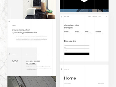 Scalamid Inner Pages architecture company concrete dark gallery homepage industry landing landing page landing page design lines minimal photo product product page scroll simple timeline ui white