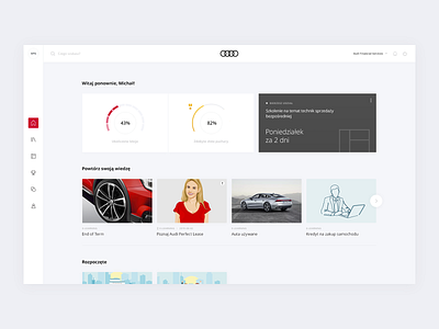 VWB - Dashboard audi boxes calendar dashboard dashboard ui human resource management human resources icons learning app learning management system learning platform management app percentage platform software title ui ux design video videos white