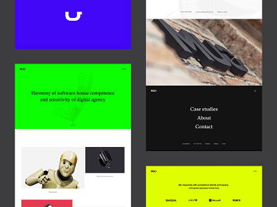 MUG Agency agency bold colors green index landing page onepage porfolio typography ui ux design uix uixdesign