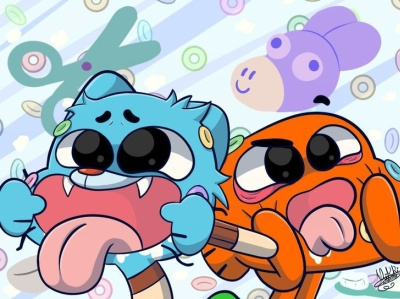 Gumball and Darwin amazing wrld of gumball animation fanart