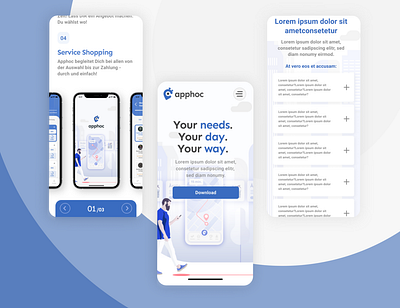 apphoc german city service booking Webdesign ui ux web website