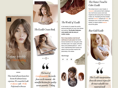 Wella Showcase for SelectWorld Ad Agency Website ui ux web website