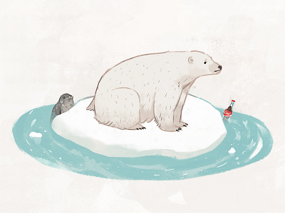 Polar Bear Illustration bear illustration infographic photoshop polar bear simpleinfo taiwan