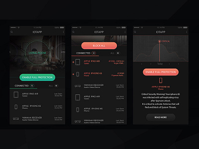 Dark IOT app app dark ui iot ui