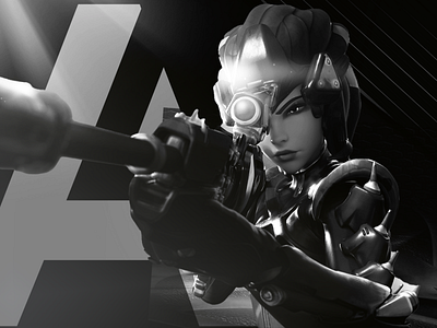 Twitter banner for an Overwatch player branding graphic design ui