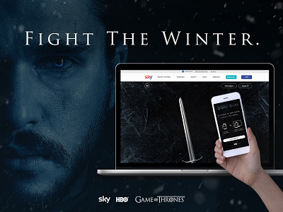SKY | Fight The Winter 3d art direction digital game of thrones got hbo sky ui ux web design websocket