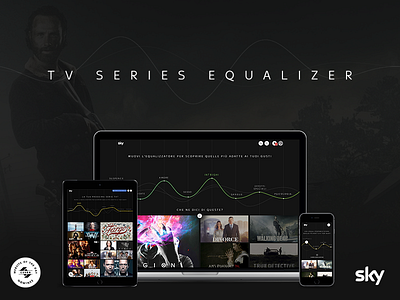 Tv Series Equalizer art direction css design awards equalizer grid sky tv series ui ux wave web design