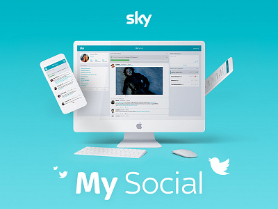 SKY | My Social art direction digital pause play sky social tv tv programs tweet twitter ui ux