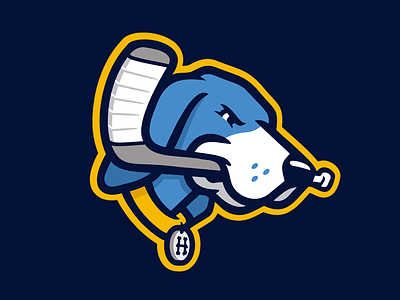 Hounds Hockey Club dog hockey hockey logo hound mascot sports sports logo