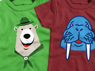 Kids' Tees bear bureau cotton parks ranger shirt tee tshirt walrus