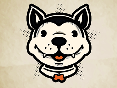Pup animation bulldog cartoon dog mascot puppy terrier