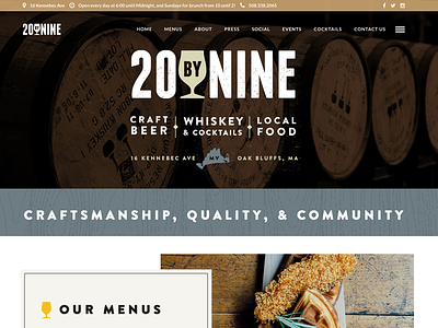20byNINE Website bourbon marthas restaurant vineyard web whiskey