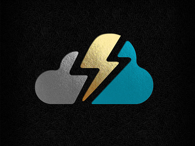 Storm Cloud Logo bolt cloud hurricane lightning logo rain weather