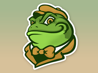 Wild Toad frog logo mascot mr sports toad