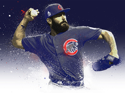 Jake Arrieta Chicago Cubs baseball chicago cubs curse mlb photo illustration series world