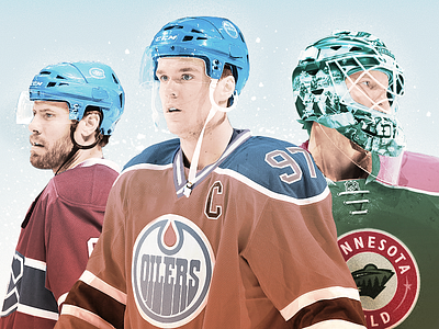 NHL Power Rankings Photo Illustration canadiens hockey ice illustration minnesota nhl oilers photo sports wild
