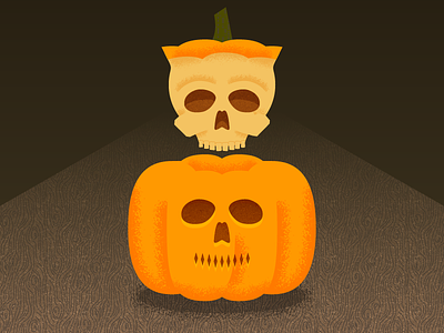 Happy Halloween jack o lantern pumpkin skull texture