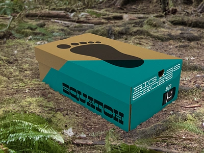 Squatch Box 2 big bigfoot custom font fantasy halloween imaginary branding monster product sasquatch shoebox shoes squatch