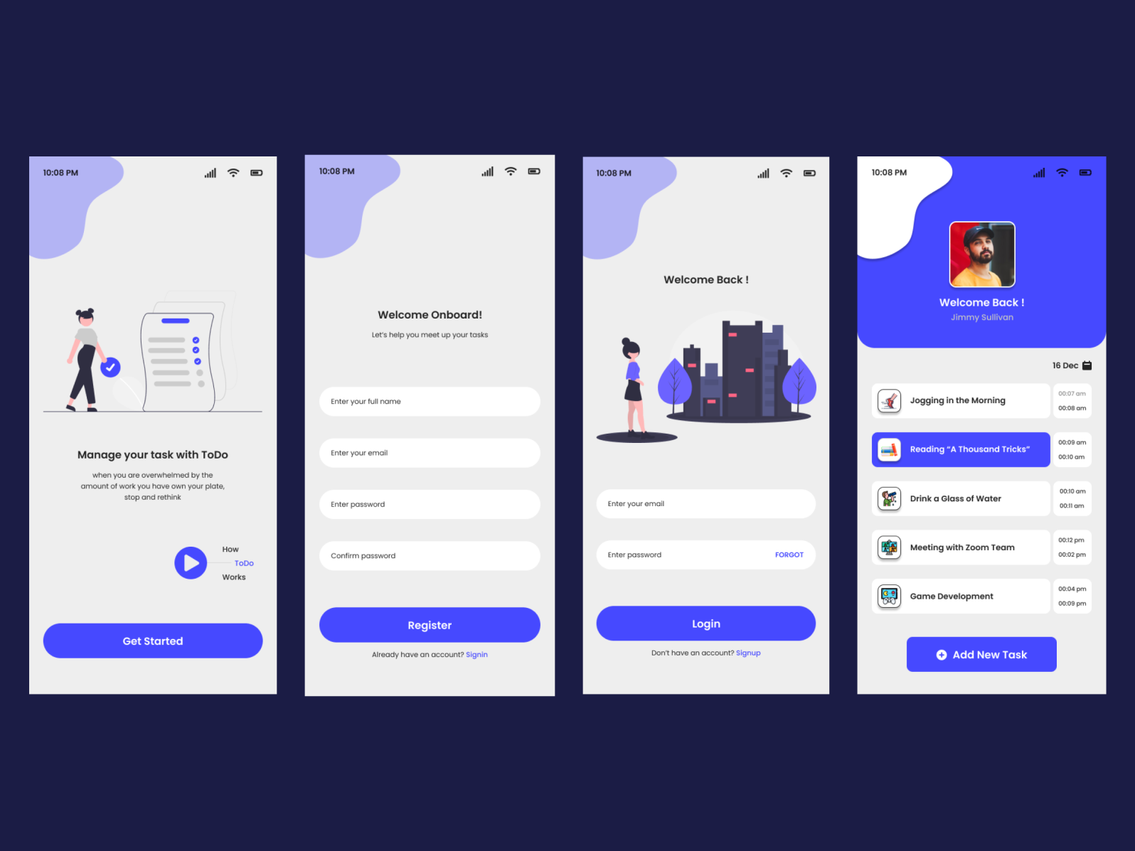 Todo Mobile App Design by Sachin Porwal on Dribbble