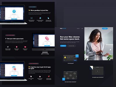 Landing page concept design desktop ui ux web