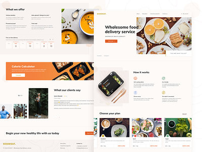 Healthy food delivery service — Main Page by Alina Ovchynnikova on Dribbble