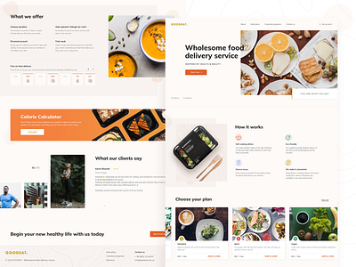 Healthy food delivery service — Main Page