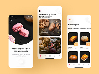 It's time for a snack, no ? 🥐 apple ecommerce ergonomy food illustrator list minimalist mobile mobile app pink product shopping shopping cart vector