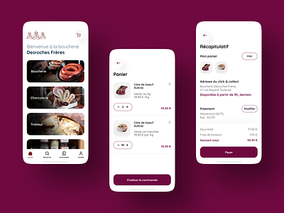 Butcher's shop - Click and Collect butcher click and collect design ergonomy mobile opp.la ui ux