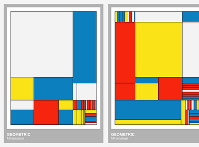 mondrian style minimalism geometric shapes art blue branding check creative design geometric graphic design illustration line minimalism modern mondrian red yellow