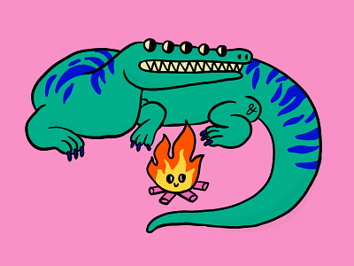 Eyes On The Prize alligator drawing illustrator procreate