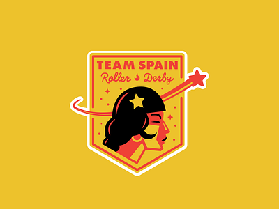 Team Spain Roller Derby Badge badge branding icon roller derby space sports