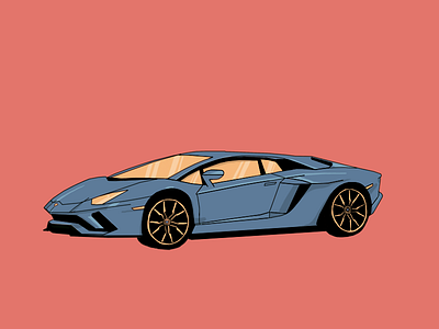 Lamborghini Aventador by miriampersand on Dribbble