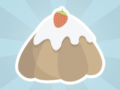 Spice Cake cake dessert icing kawaii spice strawberry sweets vector