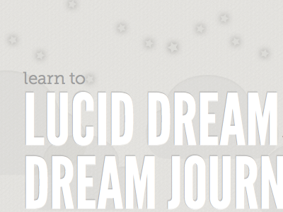 Lucidity Homepage dream grey league gothic museo slab stars white
