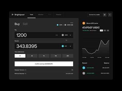 Cryptocurrency trading platform Dashboard black branding clean crypto cryptocurrency dark dashboard design layout trading ui ux web