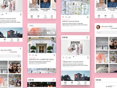 Application - Dior application branding typography ui ux
