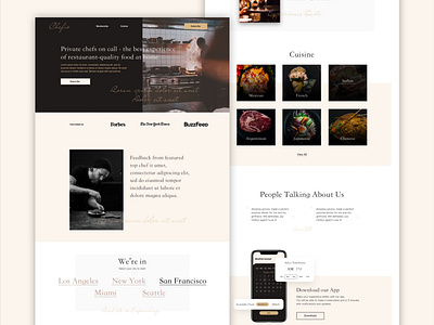 Chefio - Luxurious web design concept