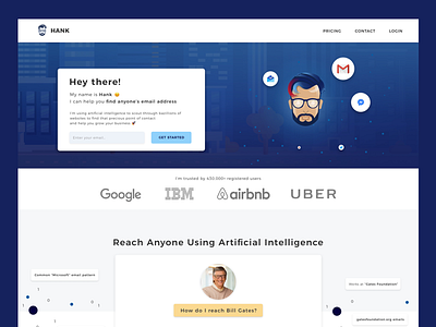 Hank Landing Page