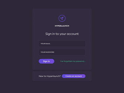 Hyperlaunch sign in authentication form login signin