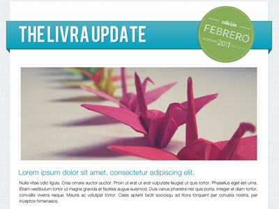 Newsletter Design livra livra update newsletter redesign