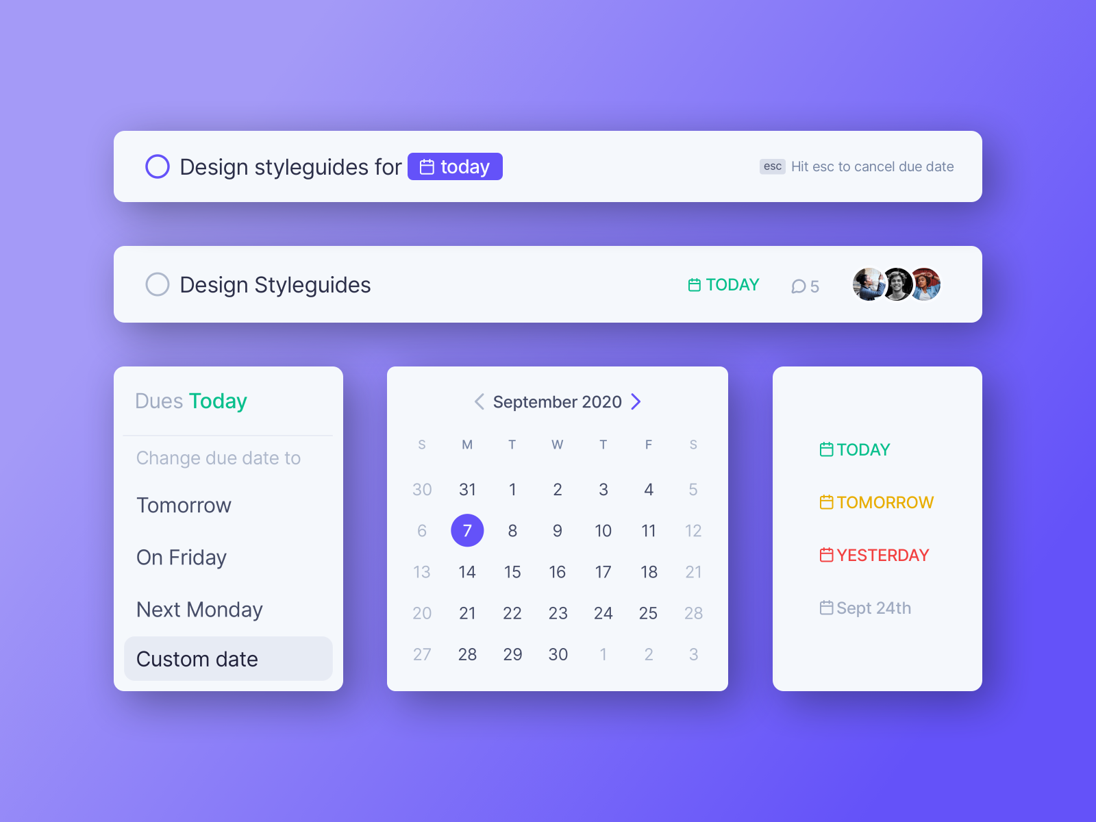 Adding Due dates by Pantufla Cuántica on Dribbble