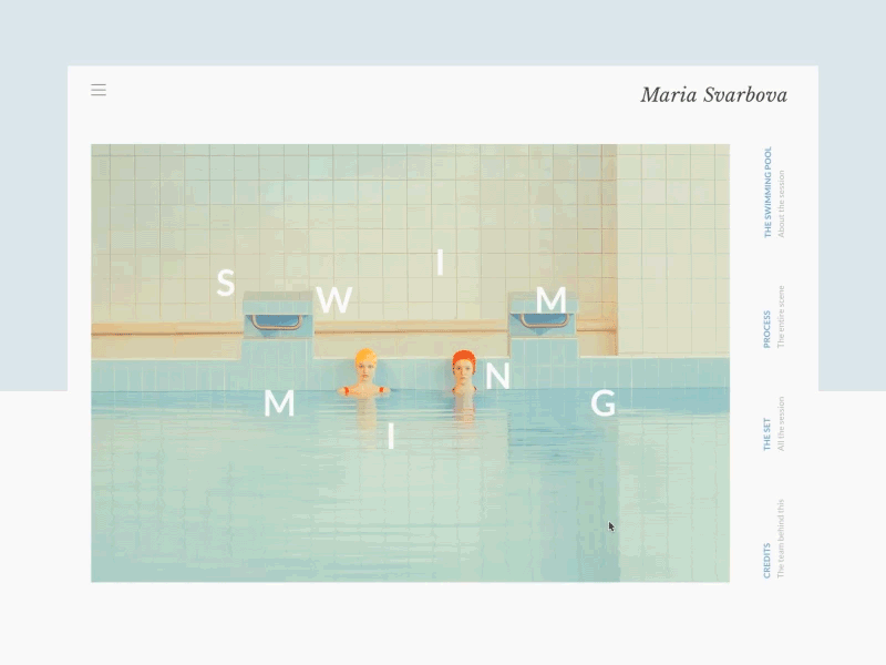 Photographer site animation bicubic